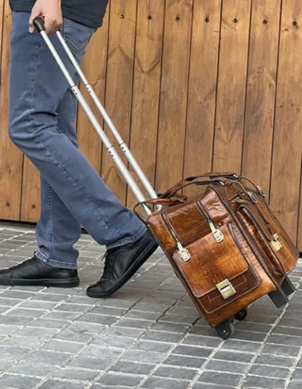 ساک چمدانی چرم هما