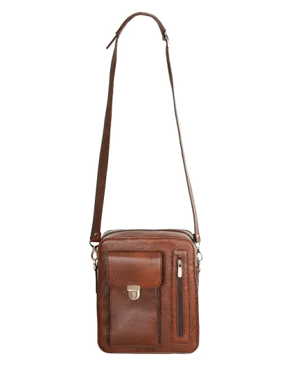 کیف دوشی اسپرت چرم مانا